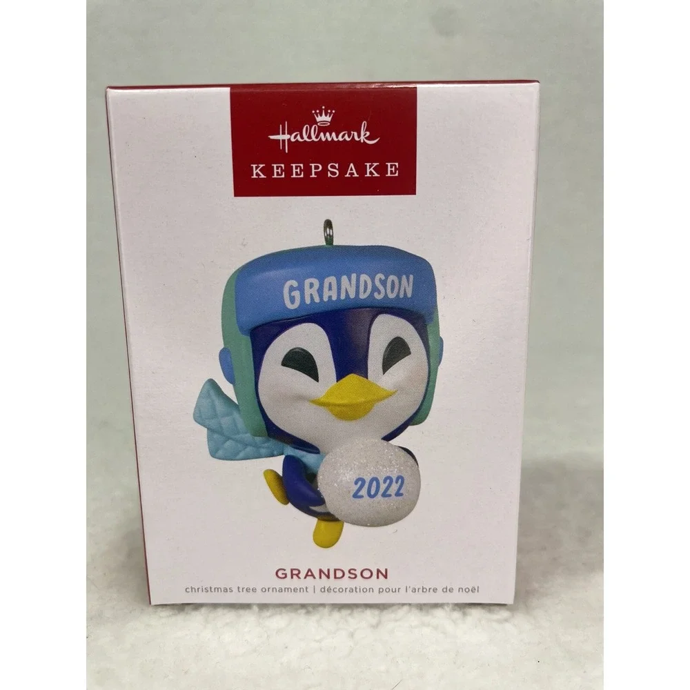 Hallmark Keepsake Grandson Penguin‎ 2022 Ornament NIB